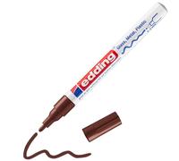 Edding 751 Marqueur peinture brillante - marron - 1 feutre peinture brillante - pointe ronde 1-2mm - pour dessin, coloriage, scrapbooking - étanche, très opaque