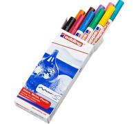 Edding 751 Marqueur peinture brillante - multi-couleur - 10 feutres peinture brillante - pointe ronde 1-2mm - pour dessin, coloriage, scrapbooking - étanche, très opaque