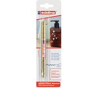 edding 751 Marqueur peinture brillante - or - 1 feutre peinture brillante - pointe ronde 1-2mm - pour dessin, coloriage, scrapbooking - étanche, très opaque