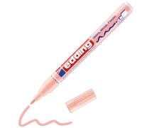 edding 751 Marqueur peinture brillante - rose pastel - 1 feutre peinture brillante - pointe ronde 1-2mm - pour dessin, coloriage, scrapbooking - étanche, très opaque