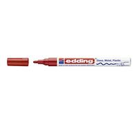 edding 751 Marqueur peinture brillante - rouge - 1 feutre peinture brillante - pointe ronde 1-2mm - pour dessin, coloriage, scrapbooking - étanche, très opaque