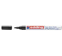 edding 751 Marqueur peinture brilliante - noir - 10 feutres peinture brillante - pointe ronde 1-2mm - pour dessin, coloriage, scrapbooking - étanche, très opaque