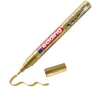 Edding 753 marqueur peinture brillante calligraphie - or - 1 marqueur peinture - pointe calligraphique 1-2,5 mm - pour verre, pierre, plastique, papier - imperméable, très opaque - lettrage, bujos