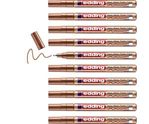 edding 780 marquer peinture brillante - cuivre - 10 feutres peinture brillante - pointe extra fine,8 mm - pour dessin, coloriage, scrapbooking - étanche, très opaque