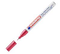 edding 780 marquer peinture brillante - rouge - 10 feutres peinture brillante - pointe extra fine 0,8 mm - pour dessin, coloriage, scrapbooking - étanche, très opaque