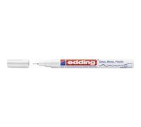 edding 780 Marqueur peinture brillante - blanc - 1 feutre peinture brillante - pointe extra fine,8 mm - pour dessin, coloriage, scrapbooking - étanche, très opaque