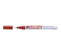 Edding 780 Marqueur peinture brillante - rouge - 1 feutre peinture brillante - pointe extra fine,8 mm - pour dessin, coloriage, scrapbooking - étanche, très opaque