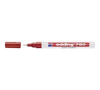 Edding 780 marqueur peinture - rouge - 1 stylo - pointe ronde,8 mm - marqueur de peinture pour l'étiquetage du métal, verre, roche ou du plastique - résistant à la chaleur, permanent et étanche
