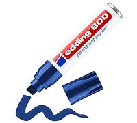 edding - marqueur permanent 800, pointe biseautée, bleu Bleu G