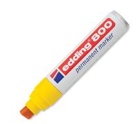 edding 800 Marqueur permanent - jaune - 1 stylo - pointe biseautée 4-12 mm - pour des marquages larges - sèche vite, résiste à l'eau et aux frottements - pour carton, plastique, bois, métal, verre