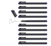 edding 8011 cleanroom marker - bleu - 10 feutres - pointe fine ronde,6 mm - pour écrire sur papier pour salle blanche, film, papier laminé - produit anti-poussière sans étiquette