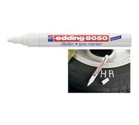 edding - 8050 Marqueur pour pneus, pointe ogive, blanc Blanc G
