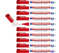 edding 8400 CD/DVD/BD marker - rouge - 10 feutres - pointe fine ronde,5-1 mm - pour l'étiquetage permanent des CD, DVD et disques Blu-Ray