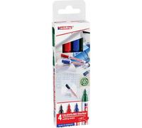 Edding 8400 marqueur pour CD/DVD/BD - multi-couleur - 4 stylos - pointe ronde,5-1 mm - pour un marquage longue durée des CD, DVD et disques Blu-ray