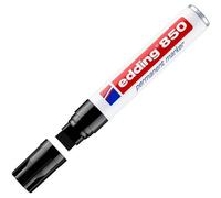 Edding 850 Marqueur Permanent - Noir - 1 Stylo - Pointe Biseautée 5-15 Mm - Pour Des Marquages Larges - Sèche Vite, Résiste À L'eau Et Aux Frottements - Pour Carton, Plastique, Bois, Métal, Verre