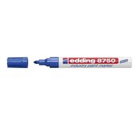 Edding 8750 Marqueur Peinture Spécial Industrie - Bleu - 1 Stylo - Pointe Ronde 2-4 Mm - Pour Écrire Sur Une Surface Poussiéreuse, Légèrement Huileuse, Pneu, Métal, Verre Et Du Bois - Permanent