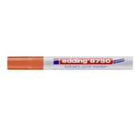edding 8750 Marqueur peinture spécial industrie - orange - 1 stylo - pointe ronde 2-4 mm - pour écrire sur une surface poussiéreuse, légèrement huileuse, pneu, métal, verre et du bois - permanent