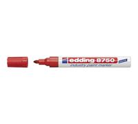 edding 8750 Marqueur peinture spécial industrie - rouge - 1 stylo - pointe ronde 2-4 mm - pour écrire sur une surface poussiéreuse, légèrement huileuse, pneu, métal, verre et du bois - permanent