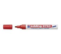 Edding 8750 Marqueur Peinture Spécial Industrie - Rouge - 1 Stylo - Pointe Ronde 2-4 Mm - Pour Écrire Sur Une Surface Poussiéreuse, Légèrement Huileuse, Pneu, Métal, Verre Et Du Bois - Permanent