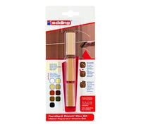 Edding 8901 kit de cires de restauration pour meubles - noir - pour combler et réparer les rayures et les trous sur les meubles et autres surfaces en bois