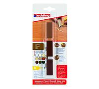 Edding 8902 - kit de cire pour parquet - noyer - 3 cires dures - pour réparer les dommages et les rayures sur les parquets en bois