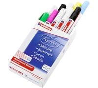 edding 90 Marqueur pour tableaux en verre - multi-couleur - 10 stylos - pointe ronde 2-3 mm - marqueurs effaçables pour vitres - pour vitres, tableaux - effaçables à sec