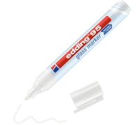 edding Marqueur pour verre 95 – Blanc – pointe ronde 1,5–3 mm – effaçable à sec – 1 stylo