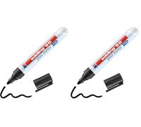 Edding 95 marqueur pour verre, noir, 1 stylo, pointe ronde 1, 5-3 mm, marqueurs effaçables pour vitres, marquer des surfaces en verre (vitres, tableaux, tableau blancs), effaçables à sec