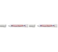 Edding 950 Marqueur spécial industrie - blanc - 1 stylo - pointe ronde 10 mm - marqueur pour écrire sur métal, roches, bois - surfaces rugueuses ou humides - permanent, étanche