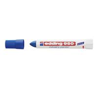 edding 950 Marqueur spécial industrie - bleu - 1 stylo - pointe ronde 10 mm - marqueur pour écrire sur métal, roches, bois - surfaces rugueuses ou humides - permanent, étanche