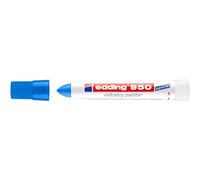 edding 950 Marqueur spécial industrie - bleu - 10 stylos - pointe ronde 10 mm - marqueur pour écrire sur métal, roches, bois - surfaces rugueuses ou humides - permanent, étanche