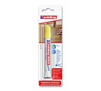 edding 950 Marqueur spécial industrie - jaune - 1 stylo - pointe ronde 10 mm - marqueur pour écrire sur métal, roches, bois - surfaces rugueuses ou humides - permanent, étanche