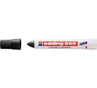 edding Marqueur spécial industrie 950 - Noir - Pointe ronde 10 mm - 10 stylos - Permanent, étanche