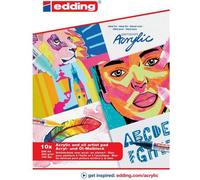 Edding - Bloc huile et acrylique 30010 A4 10 feuilles 300 grammes blanc | 15 pièces
