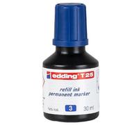Edding T 25 Recharge d'encre pour marqueur permanent - bleu - 30 ml - avec système de distribution par gouttes, pour une recharge rapide de presque tous les marqueurs permanents