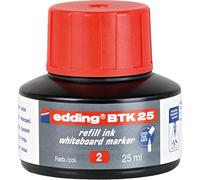 Edding BTK 25 Recharge d'encre marqueurs pour tableaux blancs - rouge - 25 ml - système de capillarité, pour recharger rapidement presque tous les marqueurs pour tableaux blancs