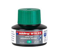 edding BTK 25 Recharge d'encre marqueurs pour tableaux blancs - vert - 25 ml - système de compte-gouttes, pour recharger rapidement presque tous les marqueurs pour tableaux blancs edding