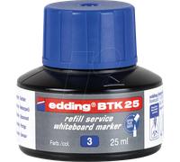 Edding Recharge d'encre BTK 25 pour marqueurs effaçables tableau blanc 25 ml - Bleu