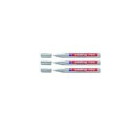 Edding - E780 - Marqueur Peinture - Pointe Extra Fine - Argent Laqué - Lot De 10