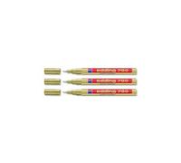 Edding - E780 - Marqueur Peinture - Pointe Extra Fine - Or Laqué - Lot De 10