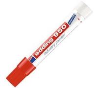 edding Marqueur industriel 950 – rouge, pointe ronde 10 mm pour métal, 10 stylos, permanent étanche