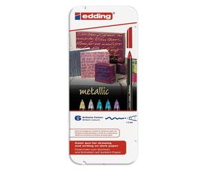 Edding, Écriture + dessin, Feutre 1200 Set de 6 (6x)