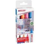 Marqueur effaçable Edding E95 pointe ogive 1,5 à 3 mm - Pochette de 4