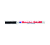 Marqueur peinture Edding 751 pointe ogive 1 à 2 mm - noir