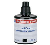 Edding T 100 Recharge d'encre marqueurs permanents - vert - 100 ml - système de compte-gouttes, pour recharger rapidement presque tous les marqueurs permanents