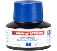 edding Recharge pour marqueur permanent E21 – 25 ml – système capillaire – Bleu