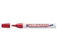 Edding - Feutre 8300 Industrie, largeur d'écriture d'environ 1,5 à 3 mm, rouge | 10 pièces