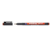 edding 141 F feutre permanent - marron - 1 stylo - pointe ronde 0,6 mm - stylo pour écrire sur du verre, du plastique, des films et surfaces lisses - à séchage rapide, résistant aux taches et étanche