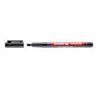 edding Feutre permanent 143 B – pointe biseautée 1–3 mm – noir – étanche, résistant aux tâches