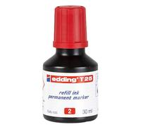 edding Encre de recharge marqueur permanent T 25 - système de distribution de gouttes - rouge 30 ml